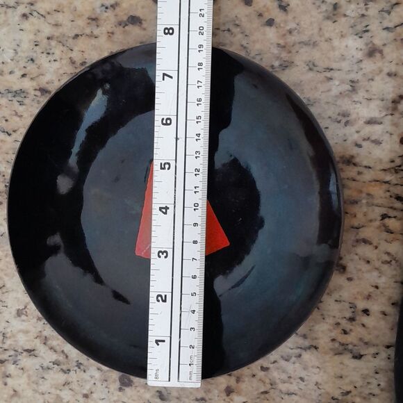 Bovano Of Cheshire CT. Mid Century Enameled Copper, Arrow Head Plate - Picture 9 of 13